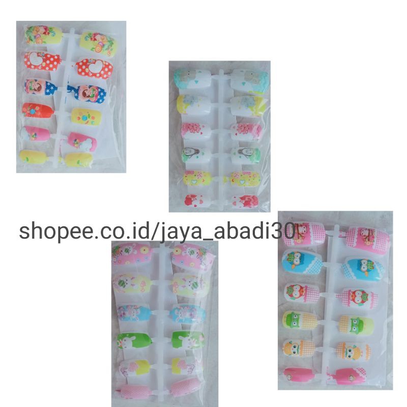 MAINAN ANAK KUKU PALSU HELLO KITTY FANCY (SUDAH TERMASUK LEM)