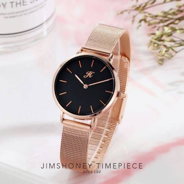 Free Box Jh 8003 Jims Honey Jam Tangan Wanita Mesh Waterproff