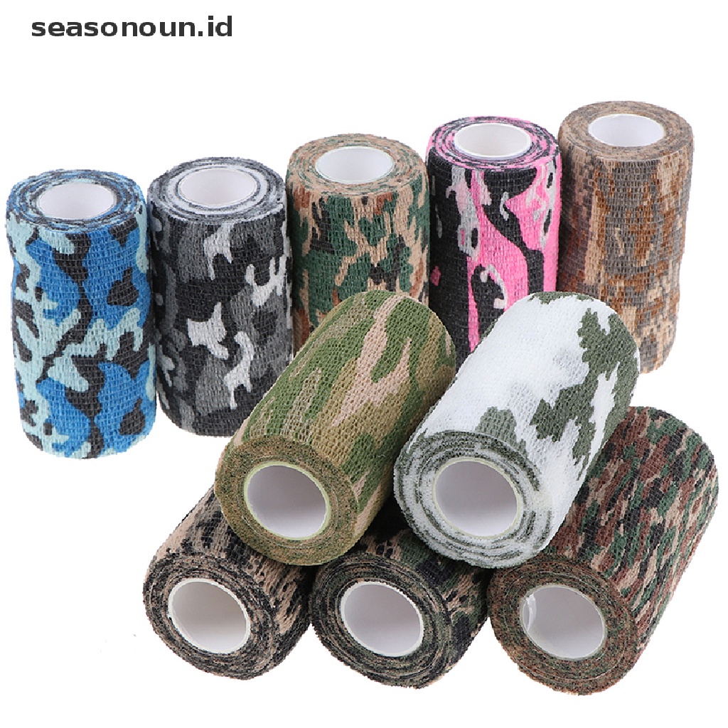 1pc Tape Pembungkus Motif Camo Ukuran 10cmx4.5m Untuk Berburu / Camping