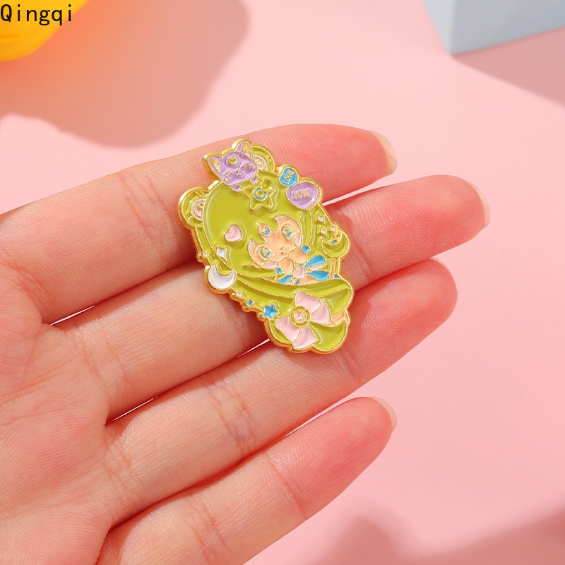 Bros Pin Enamel Desain Kartun Anime Bahan Metal Untuk Anak Perempuan