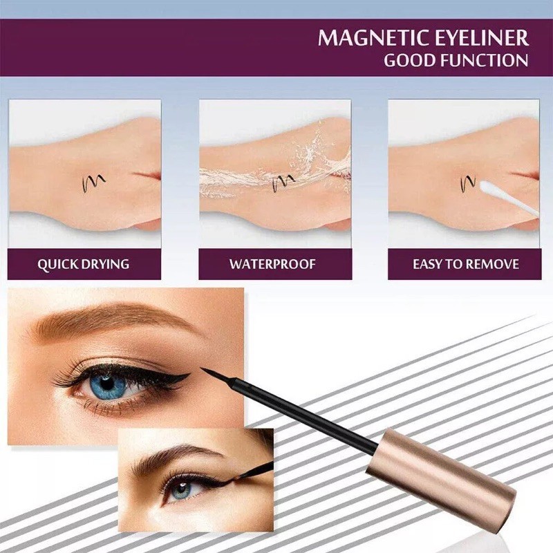 Mysterygirl - Bulu Mata Magnet Eyelash Magnetic Eyeliner 1 SET 3psg Bulu Mata Palsu Magnetik Beauty