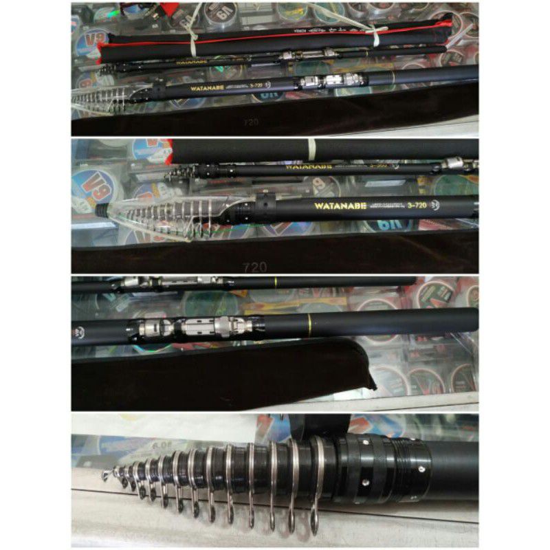 Joran Tegek Kolong Full Carbon Murni bisa di zoom 720,630,540,450,360