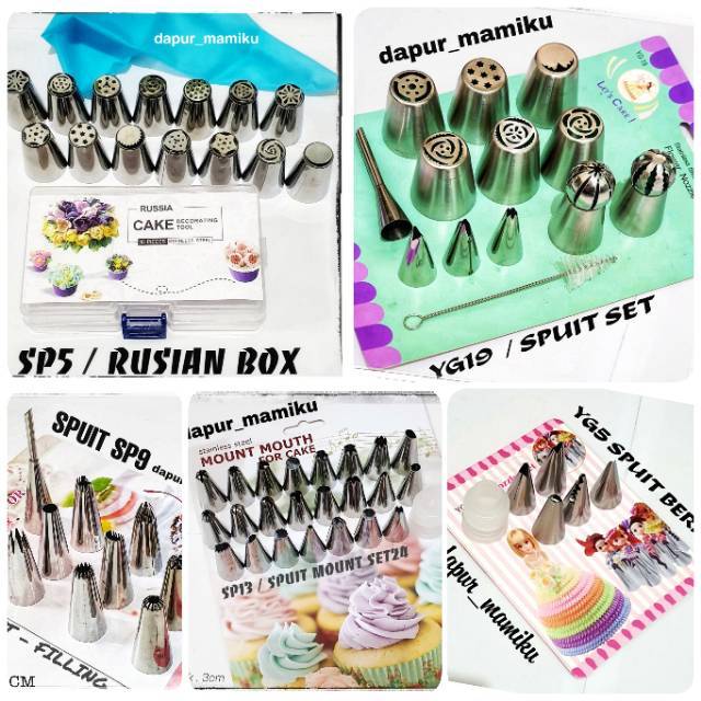 DAPURMAMI Spuit Rusia Set Buttercream Flower Cake Decoration