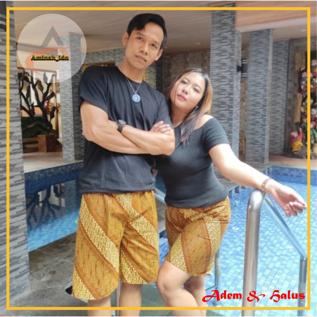 CELANA BOIM PENDEK BATIK - CELANA BATIK PENDEK - CELANA SANTAI - CELANA KOLOR - CELANA PENDEK WANITA
