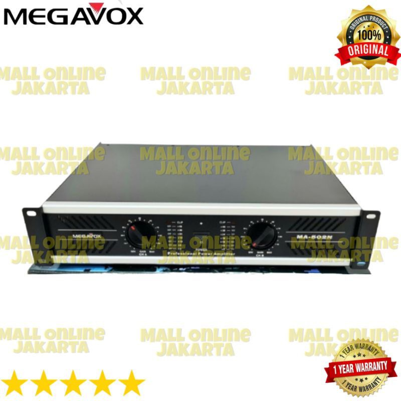 Power Megavox ma502n Amplifier 500 watt ma 502 ma502 ma 502n