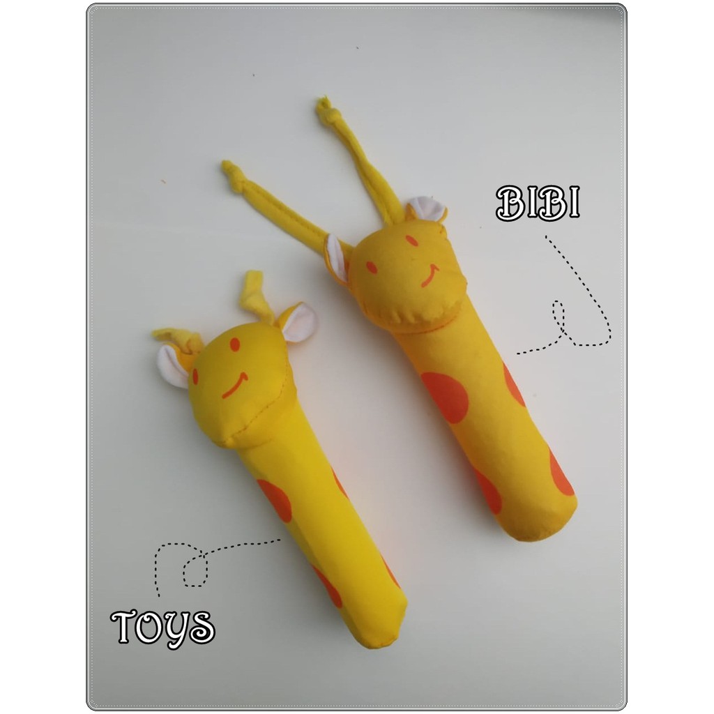 rattle stick bayi boneka pencet mainan edukasi anak baby toy squeaker bar