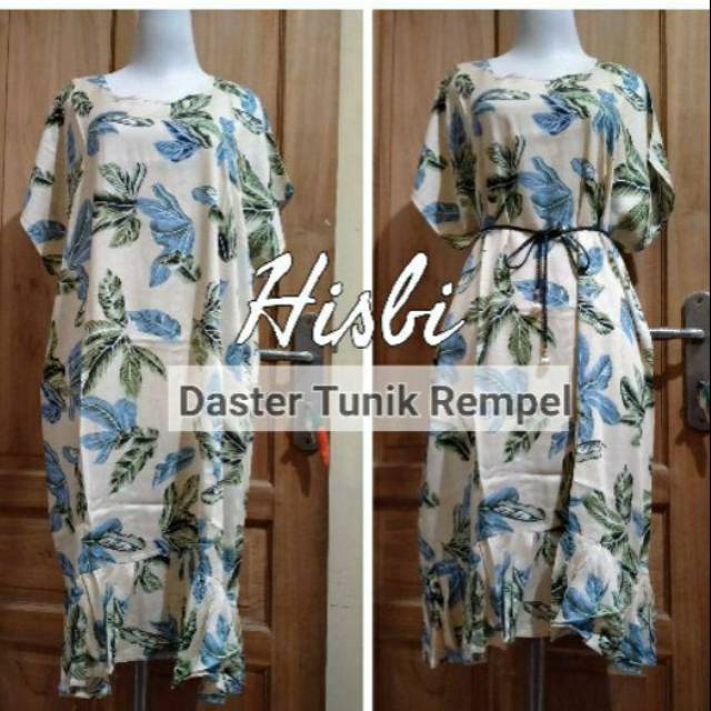 Daster Hisbi / daster tunik rempel / daster kekinian