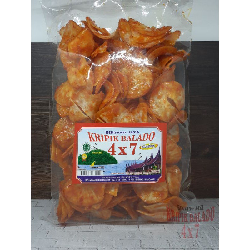 

Keripik Balado Bulat Keripik Sanjai Kripik Sanjay 4x7, 250 gram