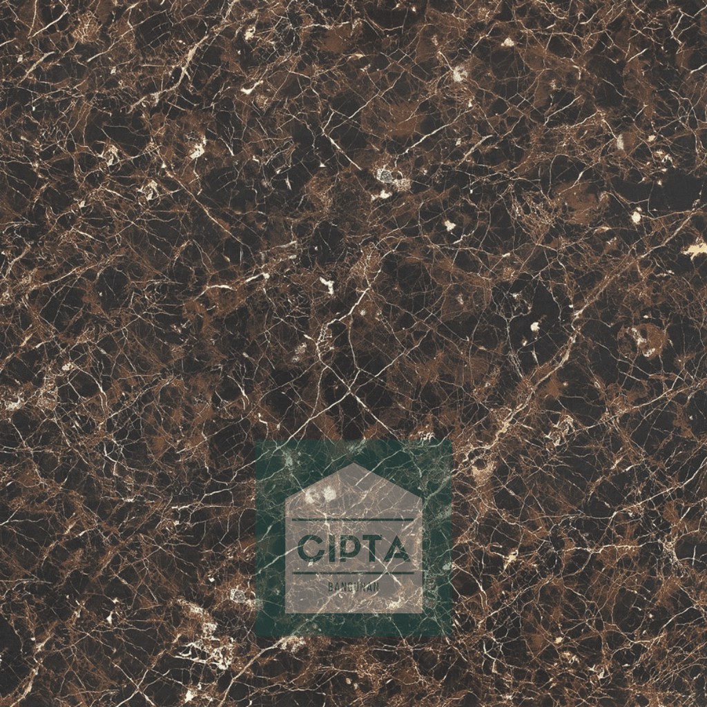 Granit/ Granite Tile Dinding/ Lantai Vicenza Digital Glazed Brown 60x60cm