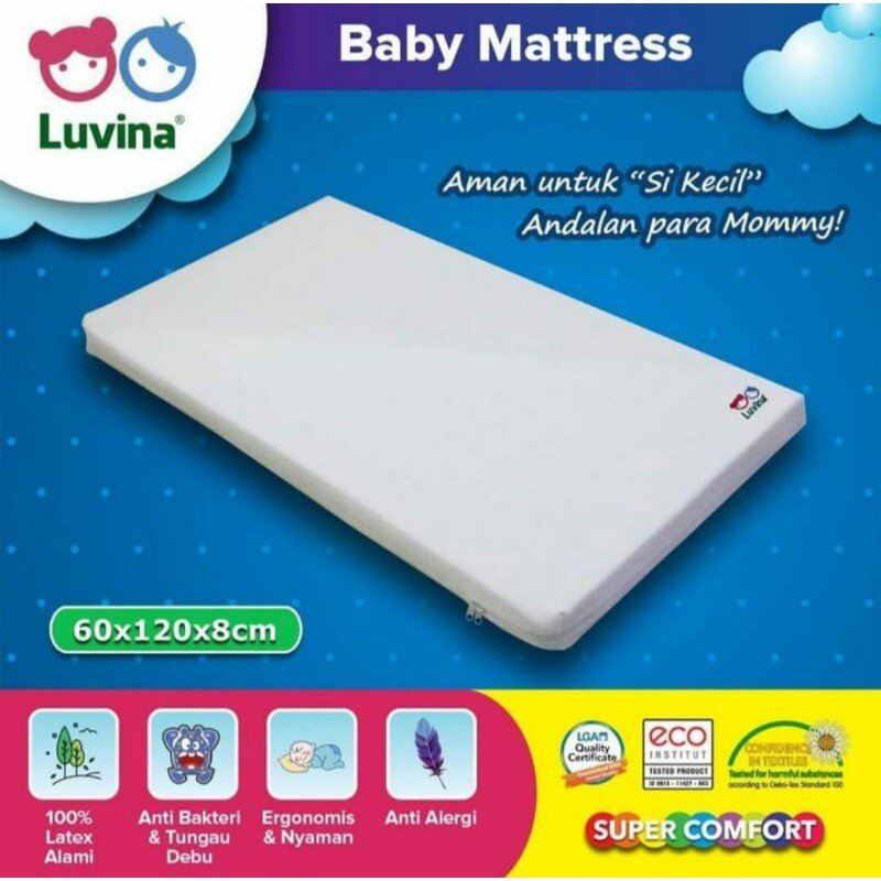 Luvina Baby Mattress 60x120x8 / Matras Latex Bayi / Kasur Latex Bayi