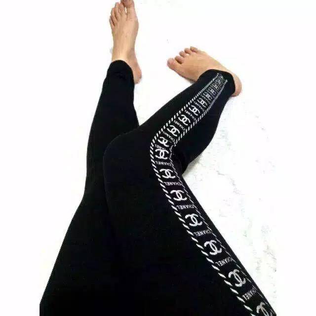 LEGGING IMPORT MURAH CHANEL NEW SILVER / LEGGING IMPORT TERMURAH