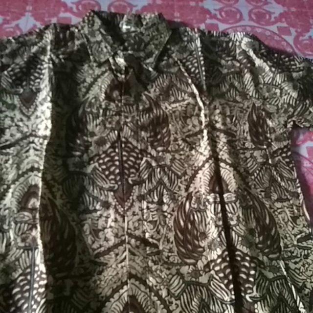 Bswart Batik Hrb026 Kenongo Hem Pendek Padi Pekalongan  M L Xl Xxl Batik