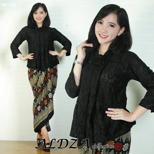 Setelan kebaya kutubaru floy brukat mix rok lilit / kebaya traditional / kebaya kartini / acara