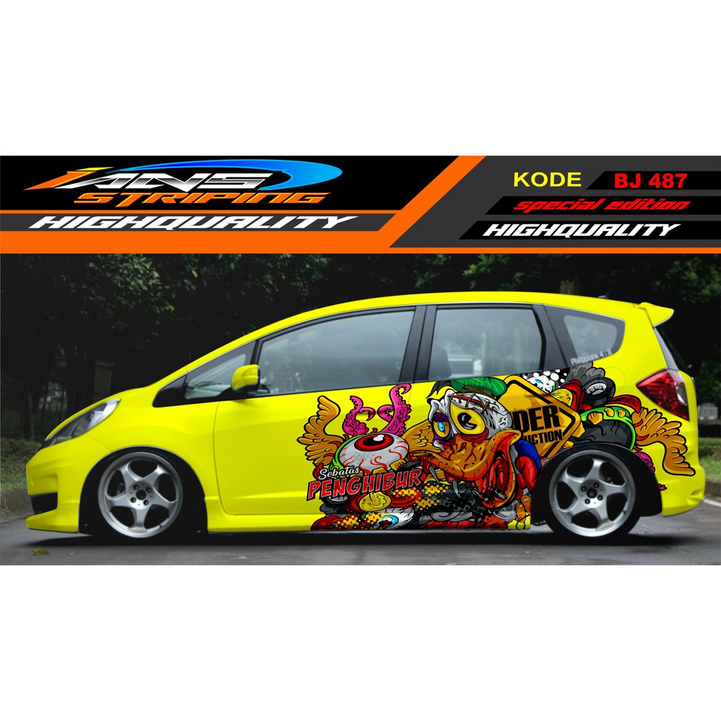 STICKER DECAL MOBIL JAZZ BRIO, AGYA, BRIO, SIGRA, AVANZA / VARIASI STICKER MOBIL TERBARU / MOBIL