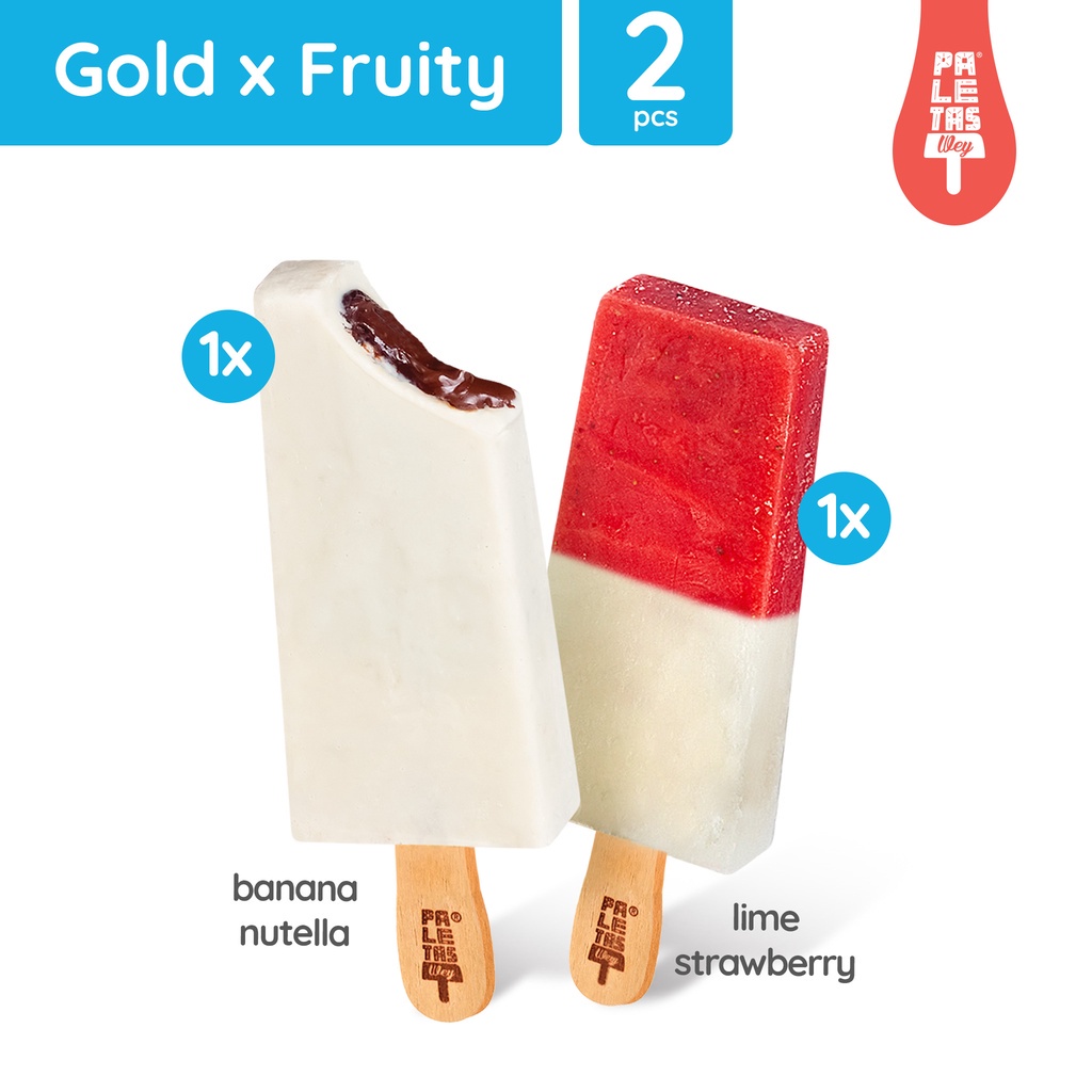 

Es Krim Paletas Wey 1 Pcs Banana Nutella & 1 Pcs Lime Strawberry