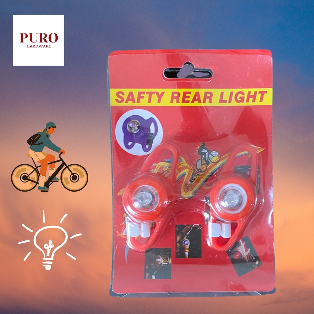 Bicycle LED Light Front isi 2pcs / Rear Lampu Sepeda STROBO SILICON LED Depan / Belakang Silikon Lampu Sepeda