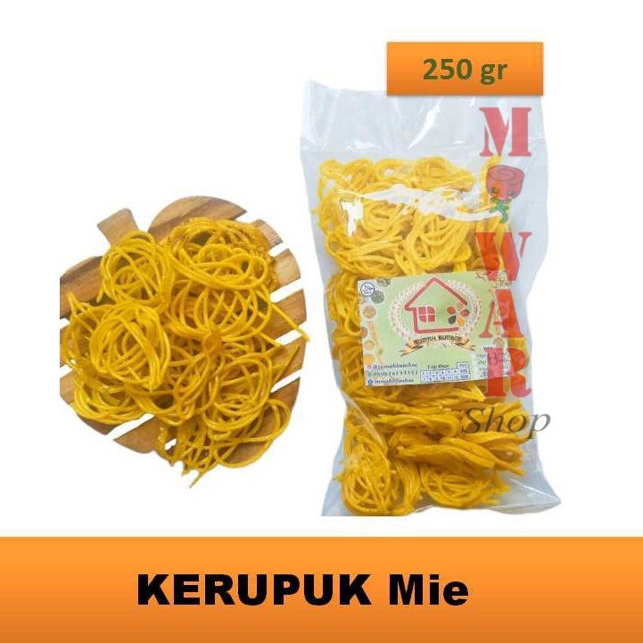 (250 gr) KERUPUK MIE Kuning Mentah Krupuk Mi Bulat Kuning