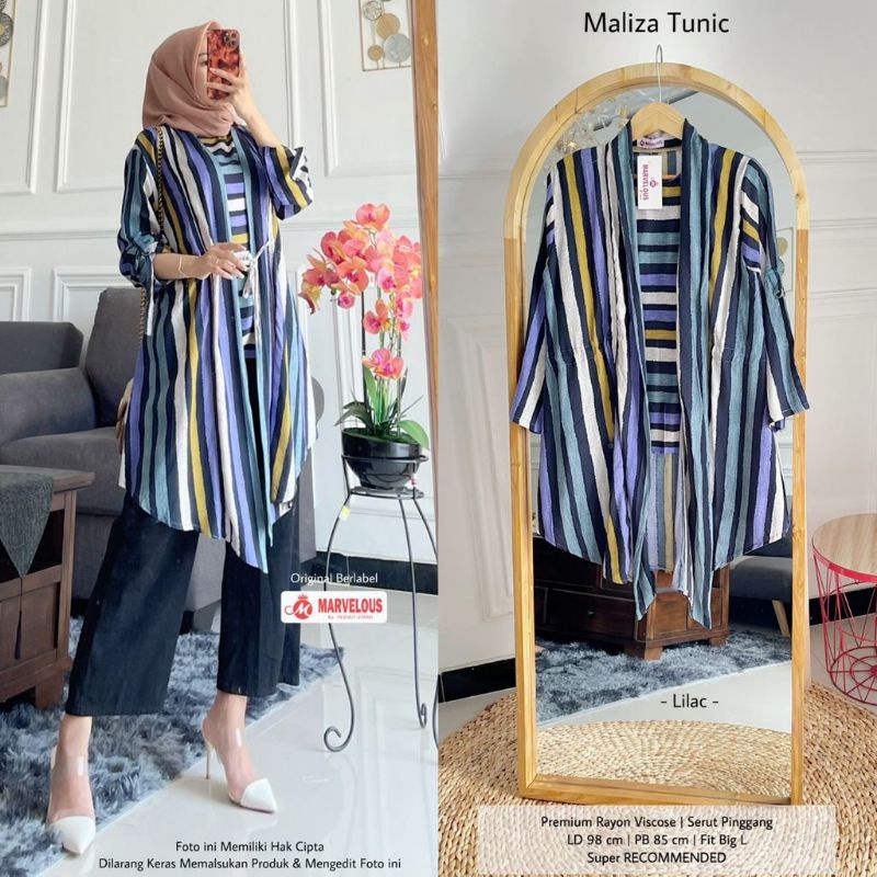 maliza tunik by marvelous / Tunik muslimah salur