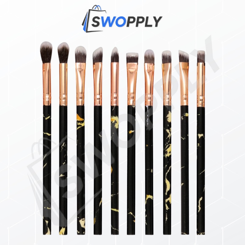 Swopply Kuas SET B Kuas Makeup Set Make Up Brush Kuas Makeup Multifungsi Kuas Concealer Eyeshadow Foundation ISI 10PCS