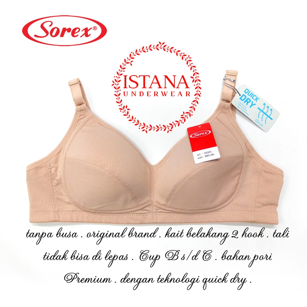 BRA BH DEWASA BIG CUP SOREX BAHAN PORI PREMIUM TANPA BUSA ADEM BEST QUALITY TANPA KAWAT PAKAIAN DALAM PEREMPUAN