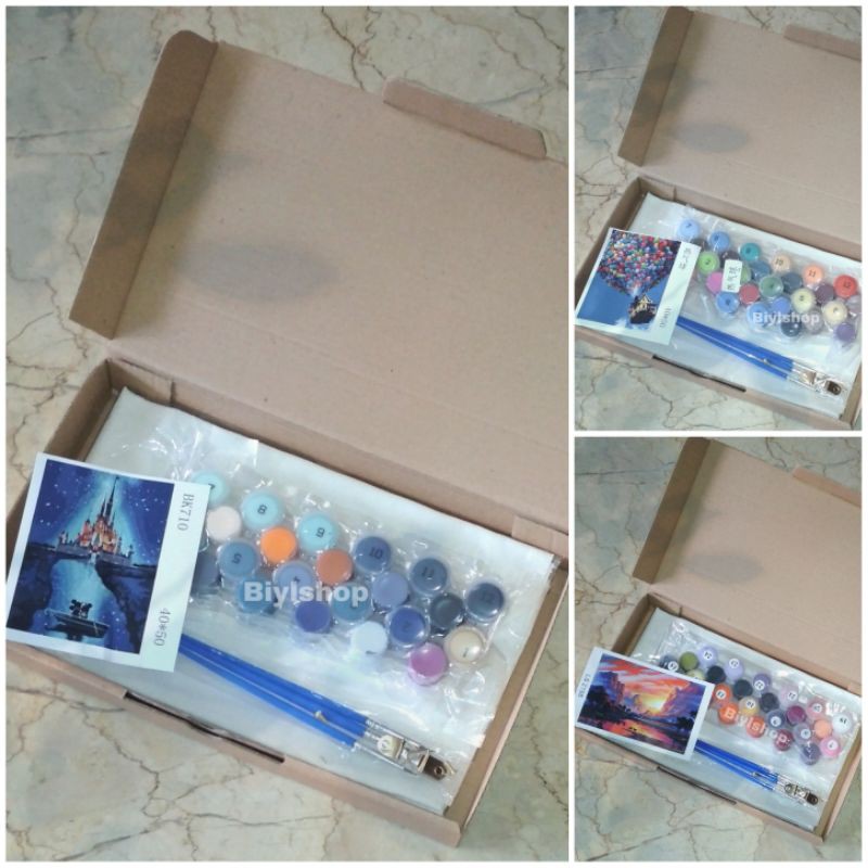 

READY STOCK!!! INDONESIA 40×50 DISNEY PAINTING BY NUMBER • PAINT • KANVAS • CANVAS • LUKIS • MELUKIS