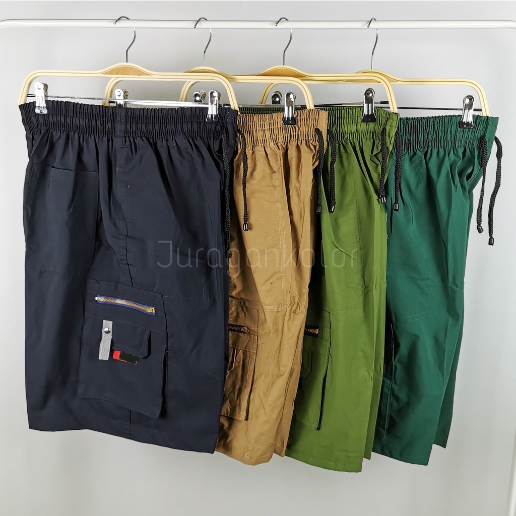 Celana Pendek Pria Cargo JUMBO Polos 7/8 -C.CNL7/8