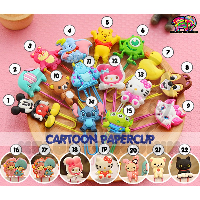 

DISKON!! CARTOON PAPER CLIP/ KLIP KERTAS/ BOOKMARK
