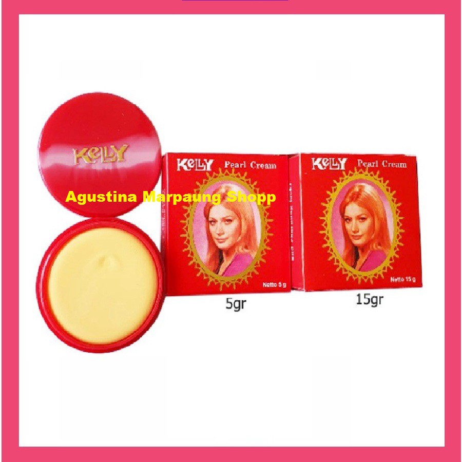 Kelly Pearl Cream 5gr / 15 gr / cream pencerah wajah alas bedak kelly