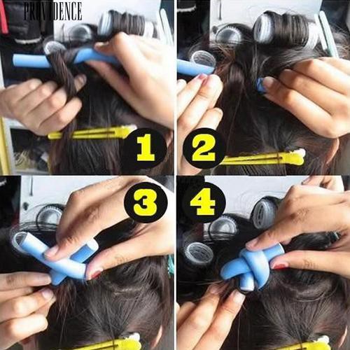 [Bayar Di Tempat]10 Pcs Curler Pembuat Busa Lembut Bendy Putar Curls Alat DIY Styling Hair Rollers