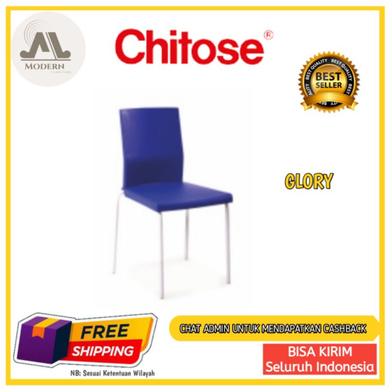 TERMURAH kursi tumpuk / kursi serbaguna /kursi makan / kursi Resto terbaru Chitose Tipe Glory