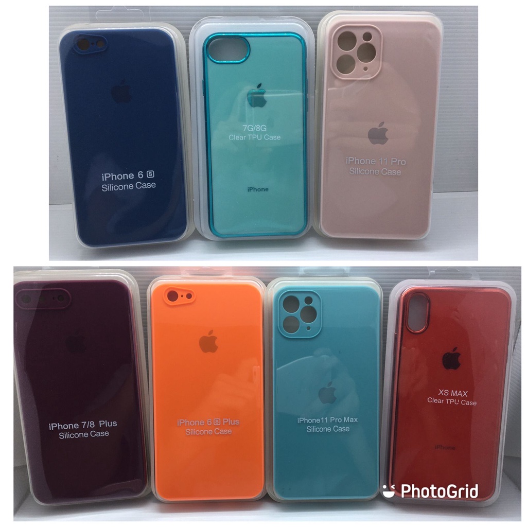 Clear Tpu case iphone 6 / XS MAX / 11 pro / case macaron / silikon / LOGO IPHONE / 7 / 8 /  7plus / 8plus / 11 pro max / 6plus BAHAN TEBAL