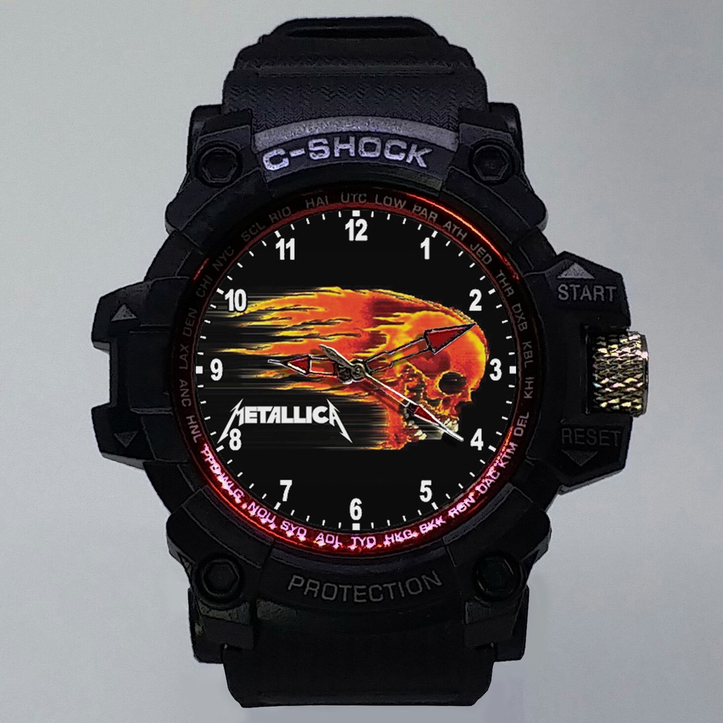 (ISTIMEWA BOSSQUE) JAM TANGAN METALLICA LIST MERAH - EXCLUSIVE 7