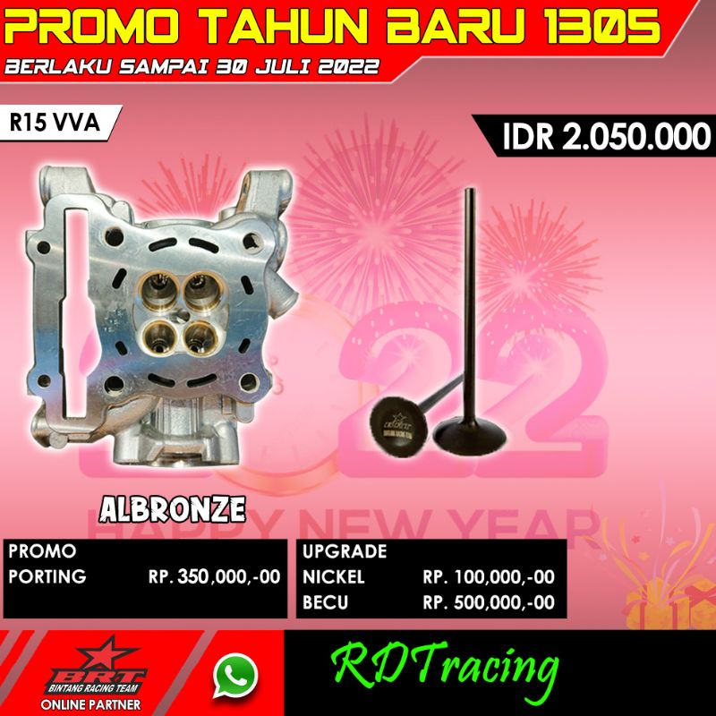 BLOCK BLOK KOP HEAD R15 VVA BRT