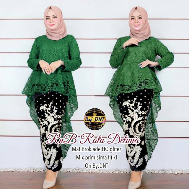 SHOPASHOP SOLO - Rnb ratu delima kebaya jadi kebaya brukat setelan batik atasan brukat busana muslim