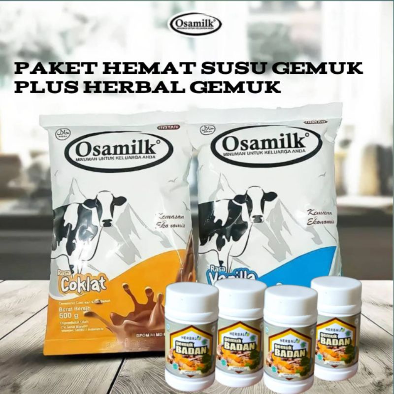 

Paket Hemat Susu Osamilk penggemuk Dan Herbal Gemuk Badan Anak Dan Dewasa Original