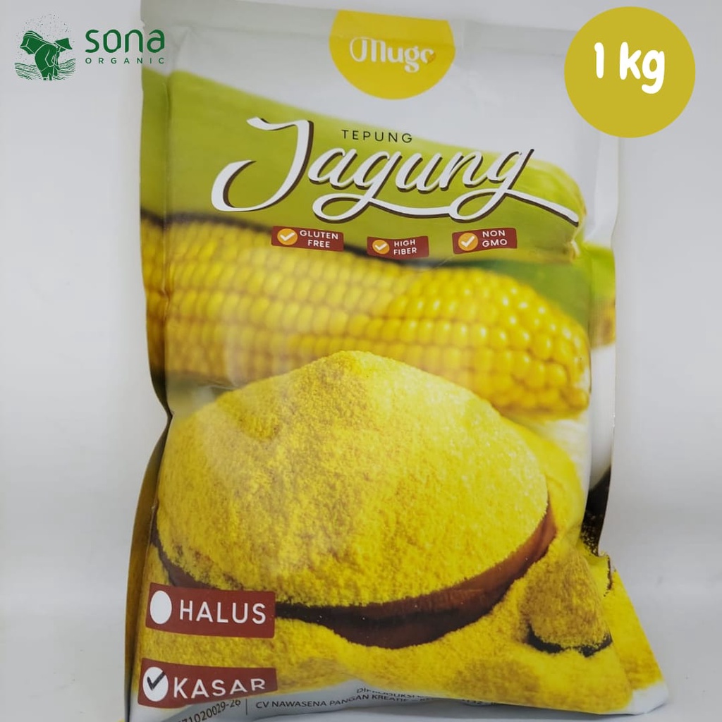 

Tepung Jagung Kasar 1kg - Mugo - Polenta Corn Meal Kasar Non GMO