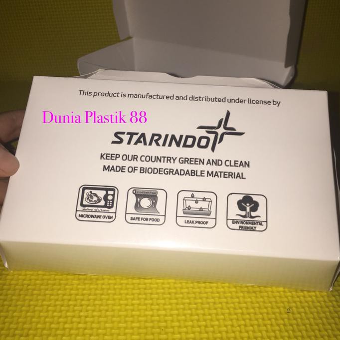

Terlaris!!! Isi 50Pcs Paper Lunch Box Kotak Dus Makanan Nasi Kertas Uk M Take Away Ready Stock