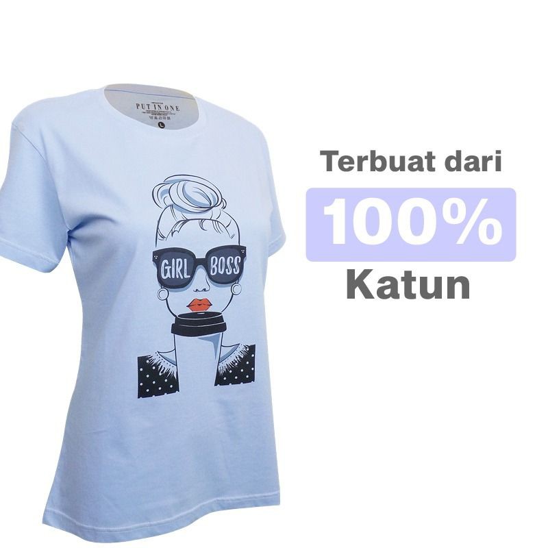 kaos wanita girl boss