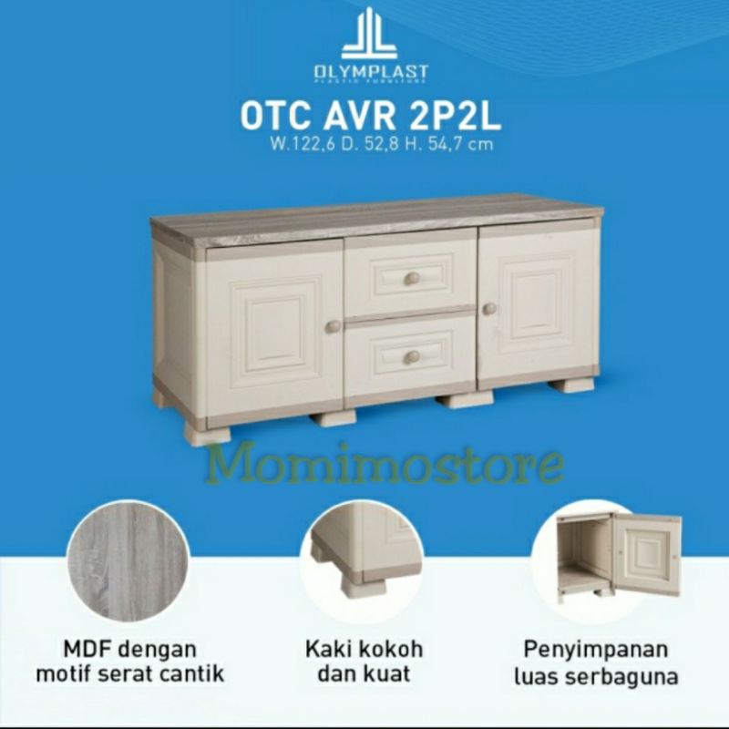 LEMARI TV PLASTIK OTC AVR 2P2L OLYMPLAST / LEMARI SERBA GUNA / RAK TV OLYMPLAST / RAK TV MINIMALIS