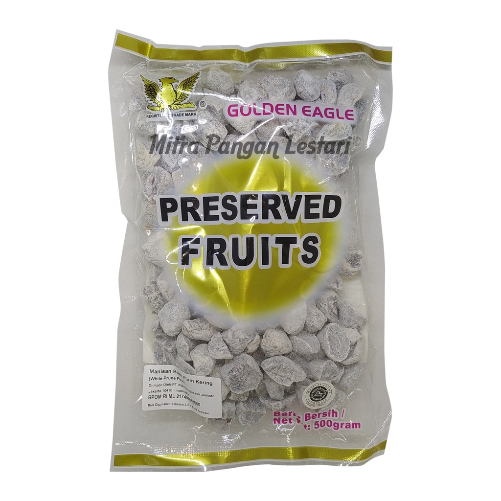 

Manisan Buah Plum Kering Golden Eagle 500 gr / White Prune Flesh