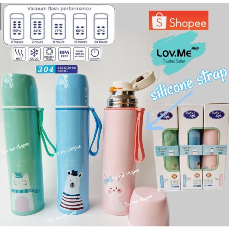 lov me❤ Baby Safe Thermos Vacuum Flask 500ml Stainless 304 Termos Tahan Panas Dingin 24 jam ter01 ter02 ter04