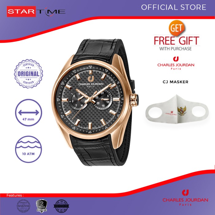 Jam Tangan Charles Jourdan Jam Tangan Pria CJ1039-1532M Original