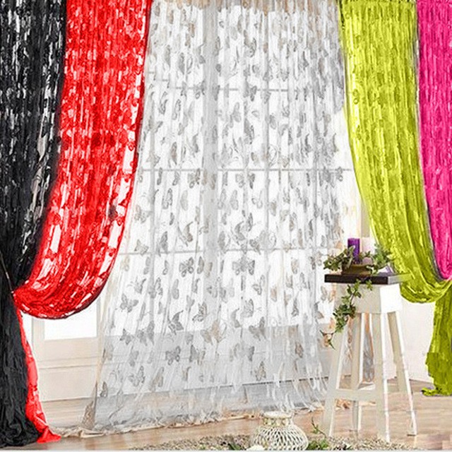 LB TIRAI BENANG MOTIF KUPU KUPU TIRAI JENDELA TIRAI JENDELA TIRAI BENANG CANTIK