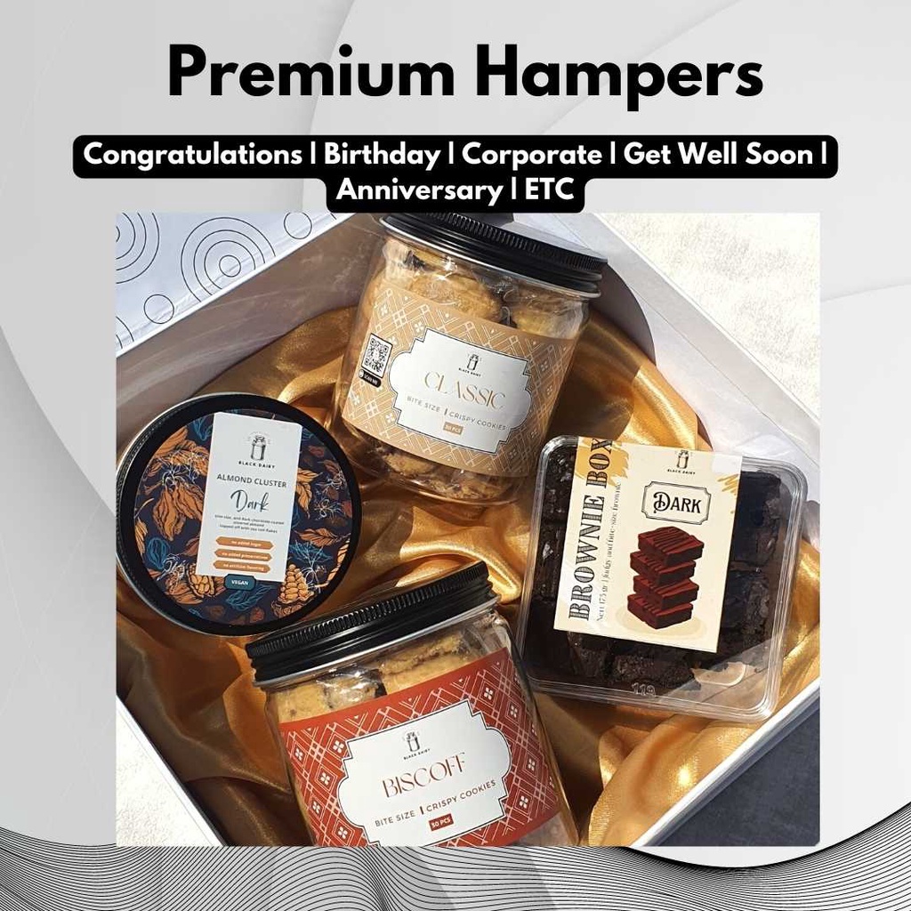 

Premium Hampers Large - Cookies, Chocolate Almond, Brownies