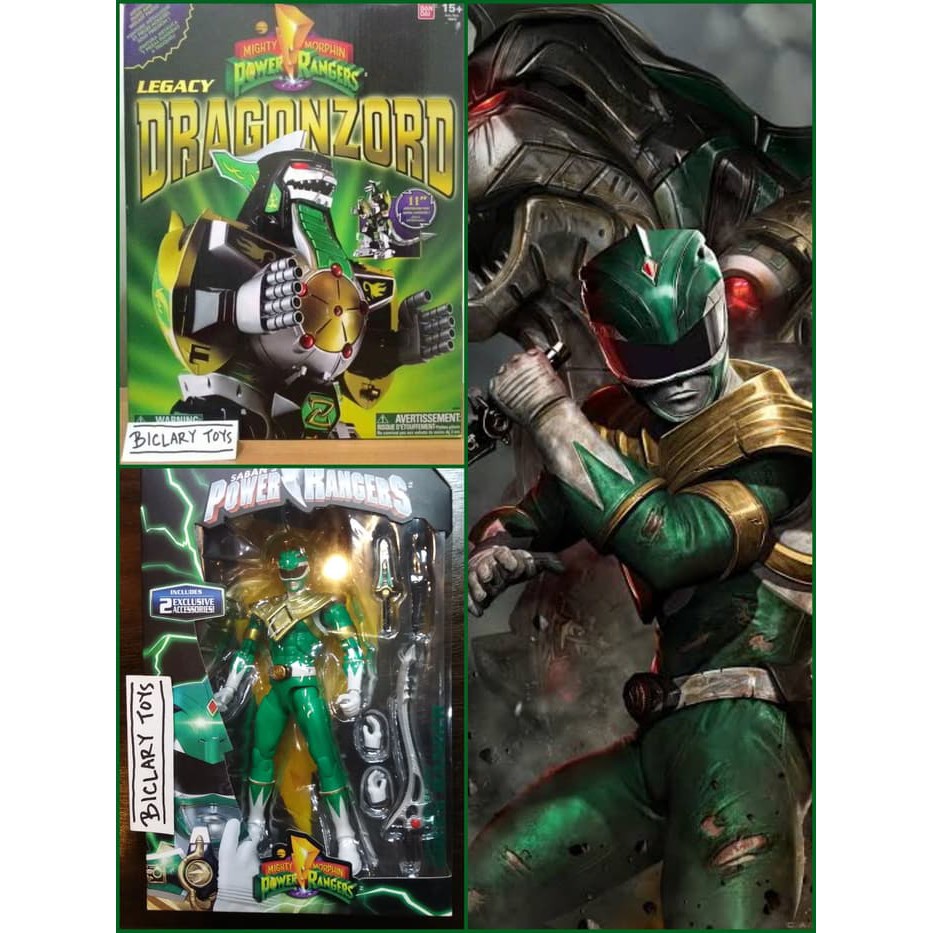 Legacy Dragonzord Dragon Zord + Green Dragon Ranger SHF Size Bandai