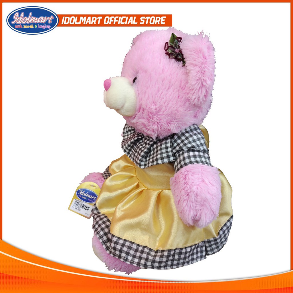 IDOLMART Boneka Beruang Teddy Bear Beruang Gaun Pita S 25cm Idolmart Surabaya