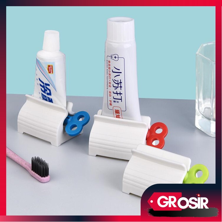 Grosir - H829 Dispenser Odol / Tempat Pasta Gigi / Tooth Paste Holder / Penjepit Pasta Gigi Model Pu