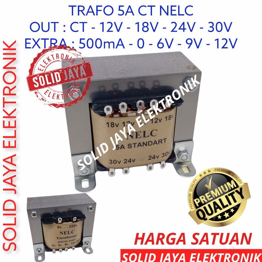 Travo Trafo 5A Ct 12V 18V 24V 30V Standart Nelc Tranformer 5 A Amper Ct Kotak 12 18 24 32 V Volt Ext