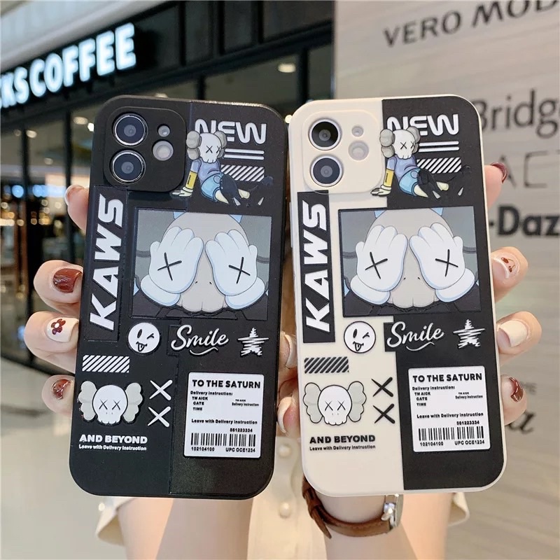 Case Silicon KAWS SAMSUNG GALAXY M32 M22 M01 M01CORE CORE M02 M02S M10 M11 M12 4G 5G Case Square Edge Softcase Kaws Casing