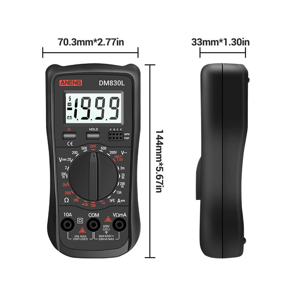 POPULAR Populer Digital Smart Multimeter Presisi Tinggi 1999hitungan Tester Transistor Jarak Otomatis